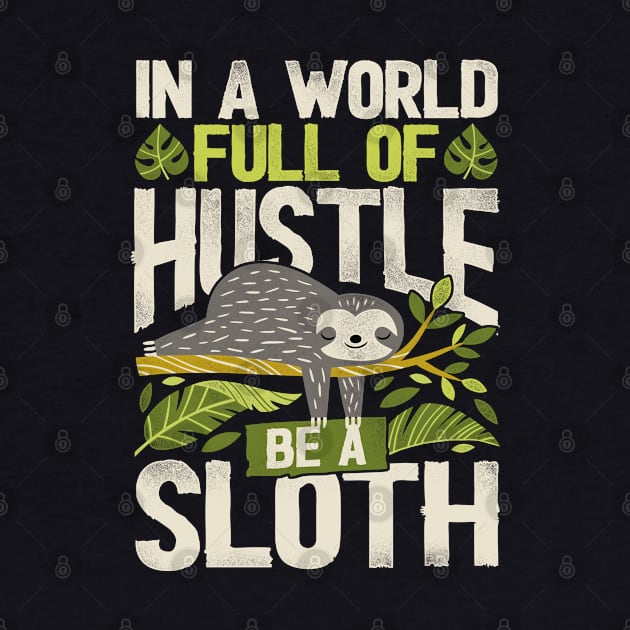 Funny Sloth In a world full of hustle, be a sloth by MGS